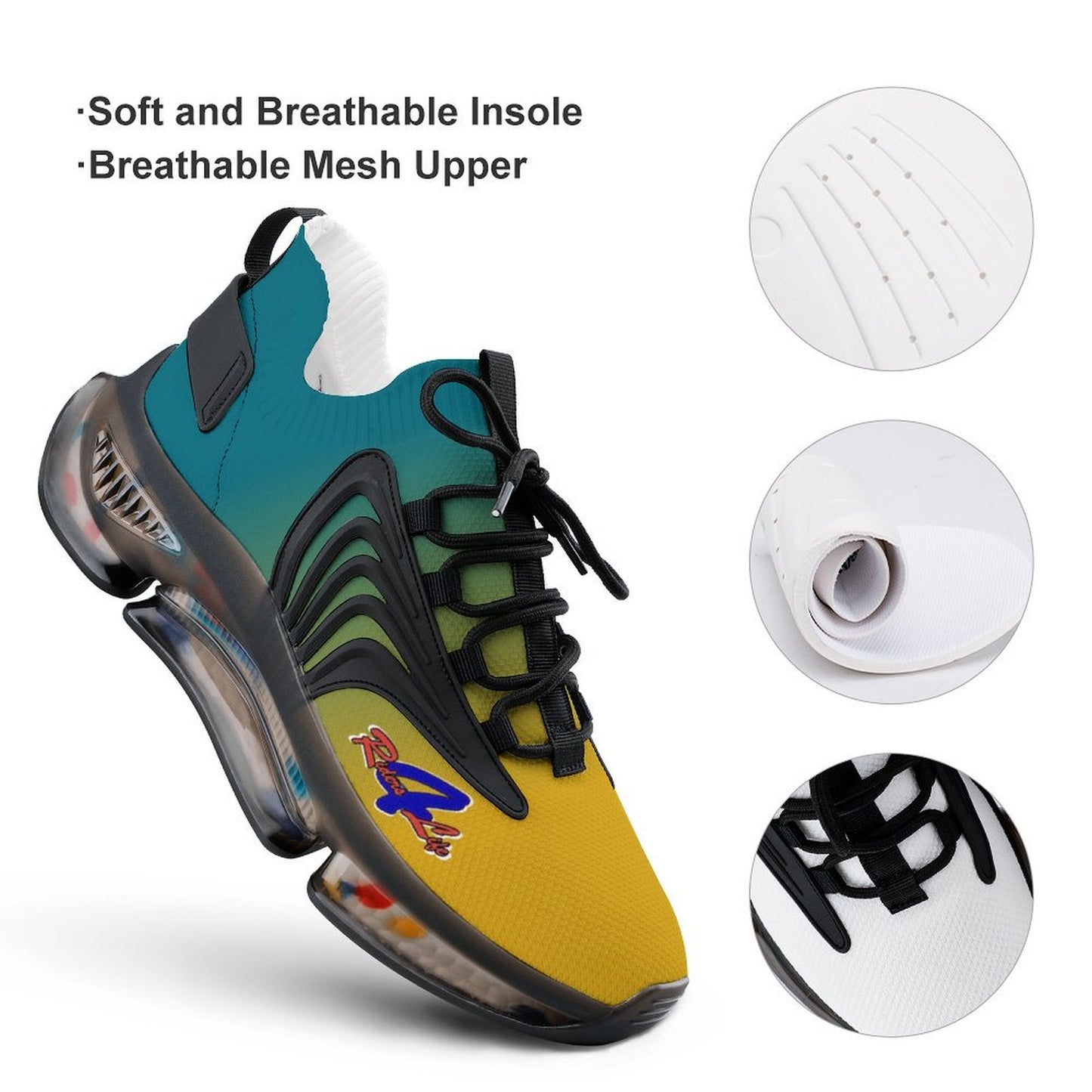 R4L Mesh Sneakers - Yellow/Torquoise