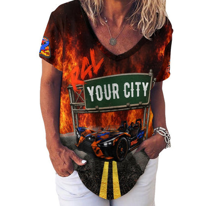 R4L Slingshot Ice Silk Women's Tee Orange Flame