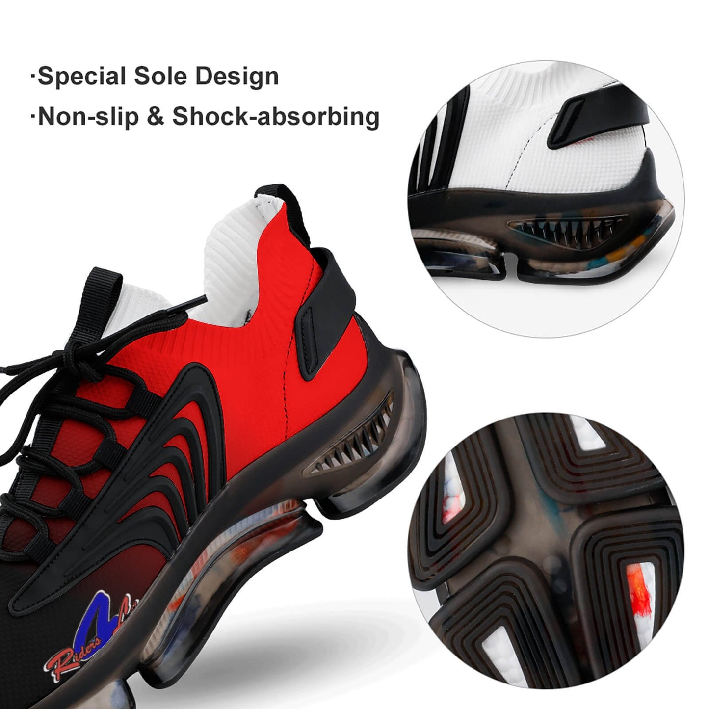 R4L Mesh Sneakers - Blk/Red
