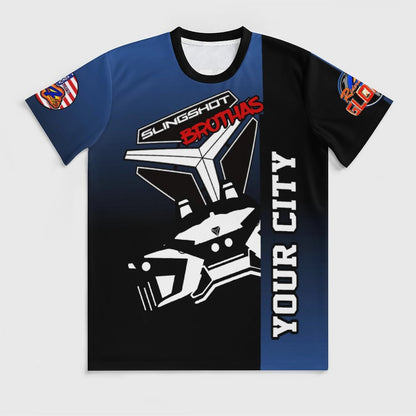 R4L Slingshot Brothas Ice Silk Tee Blu Gradient