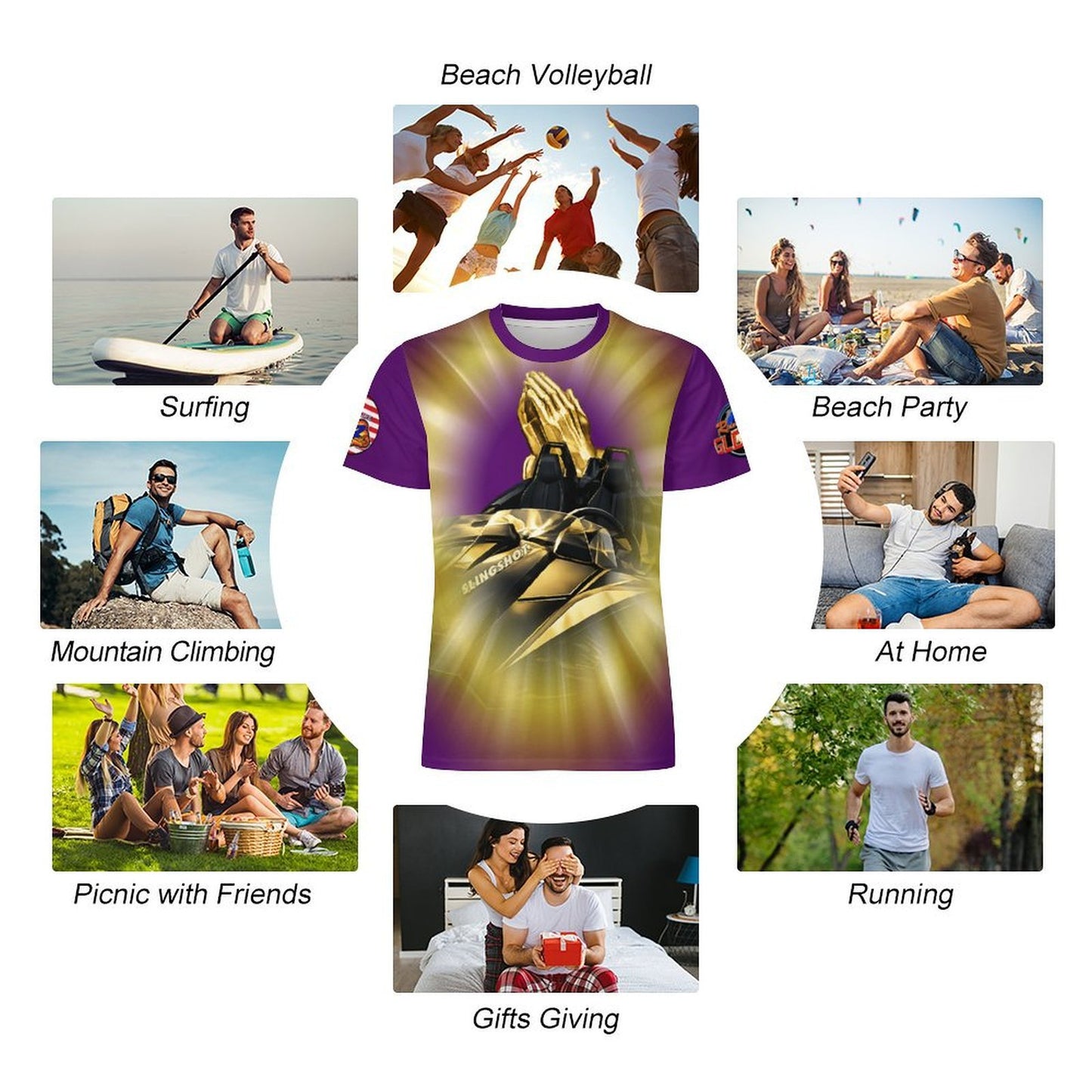 R4L Ride with Faith Ice Silk Tee - Prpl