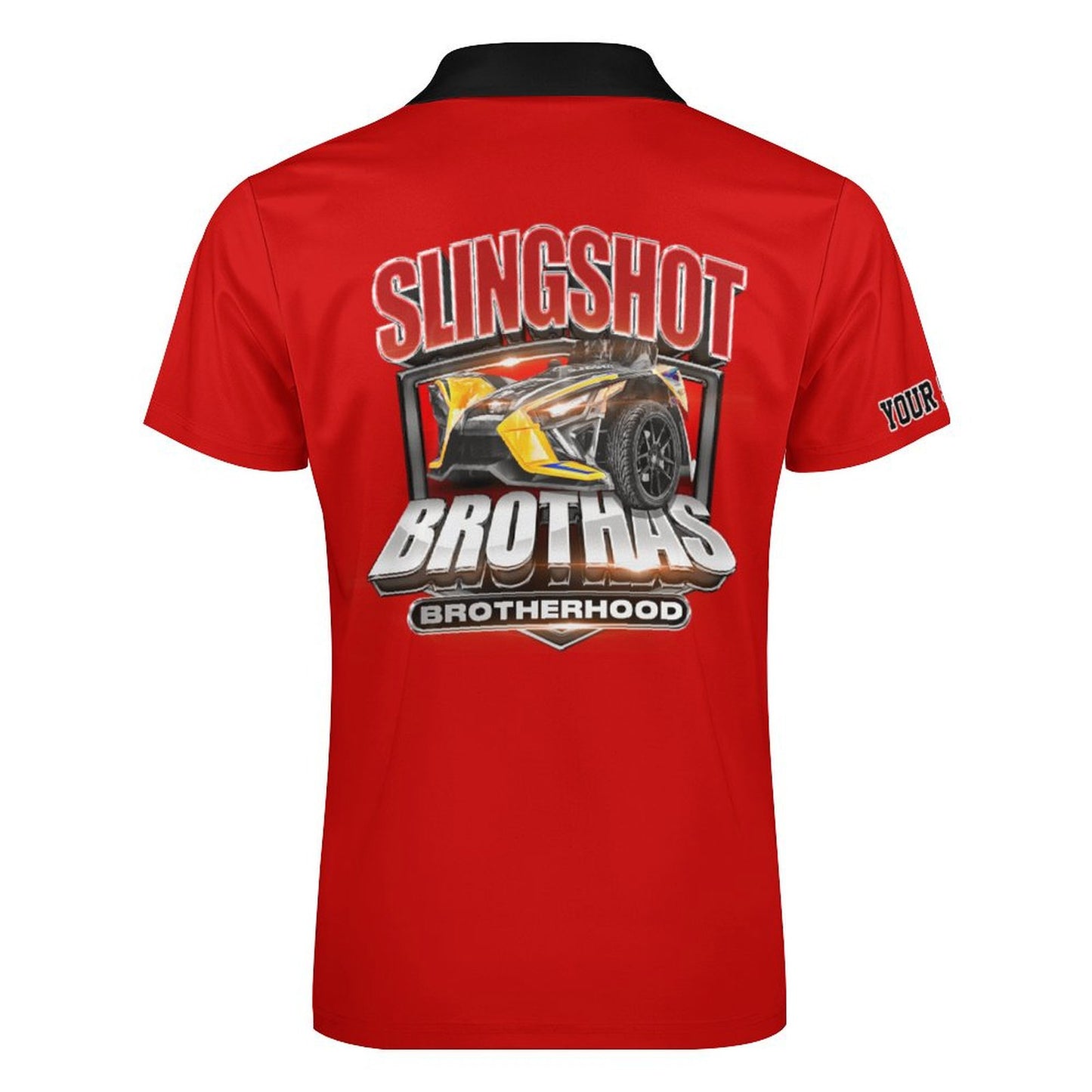 R4L Slingshot Brothas Customizable Short-Sleeve Zip Polo Shirt - 7 Colors - Add your City (Front) and State (Right Sleeve)
