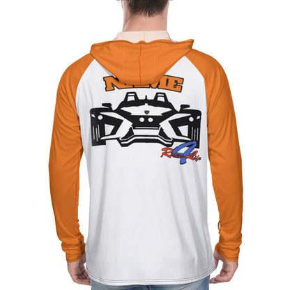 R4L Men's Long Sleeve Sun Protection  Hoodie - Orange