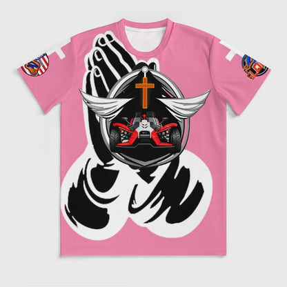 R4L Slinging with Jesus Praying Hands Ice Silk Tee Pnk