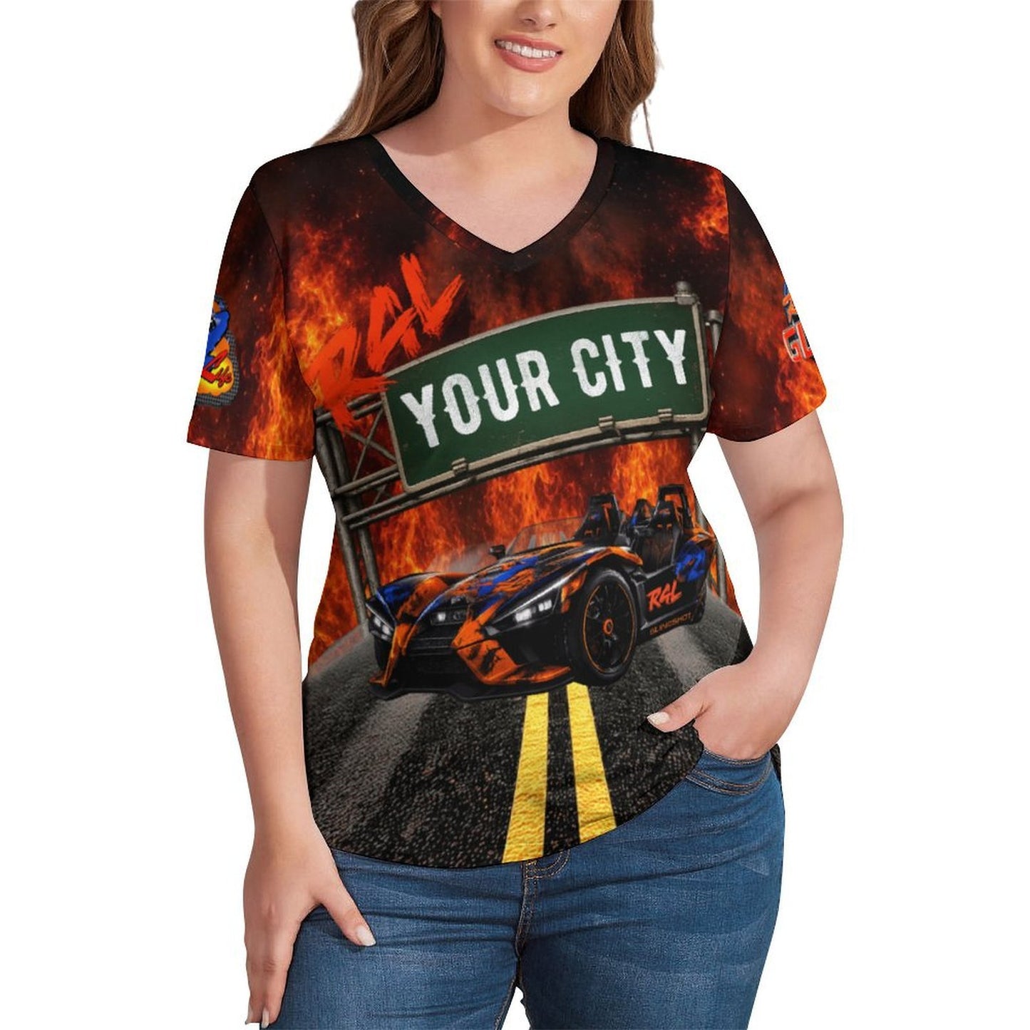 R4L Slingshot Ice Silk Women's Tee Orange Flame