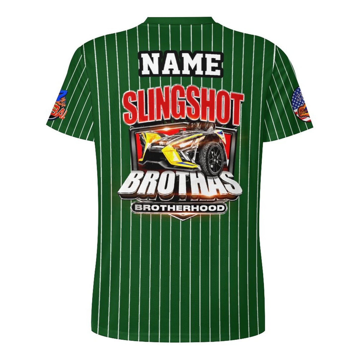 R4L Slingshot Brothas Striped Ice Silk Tee - Grn