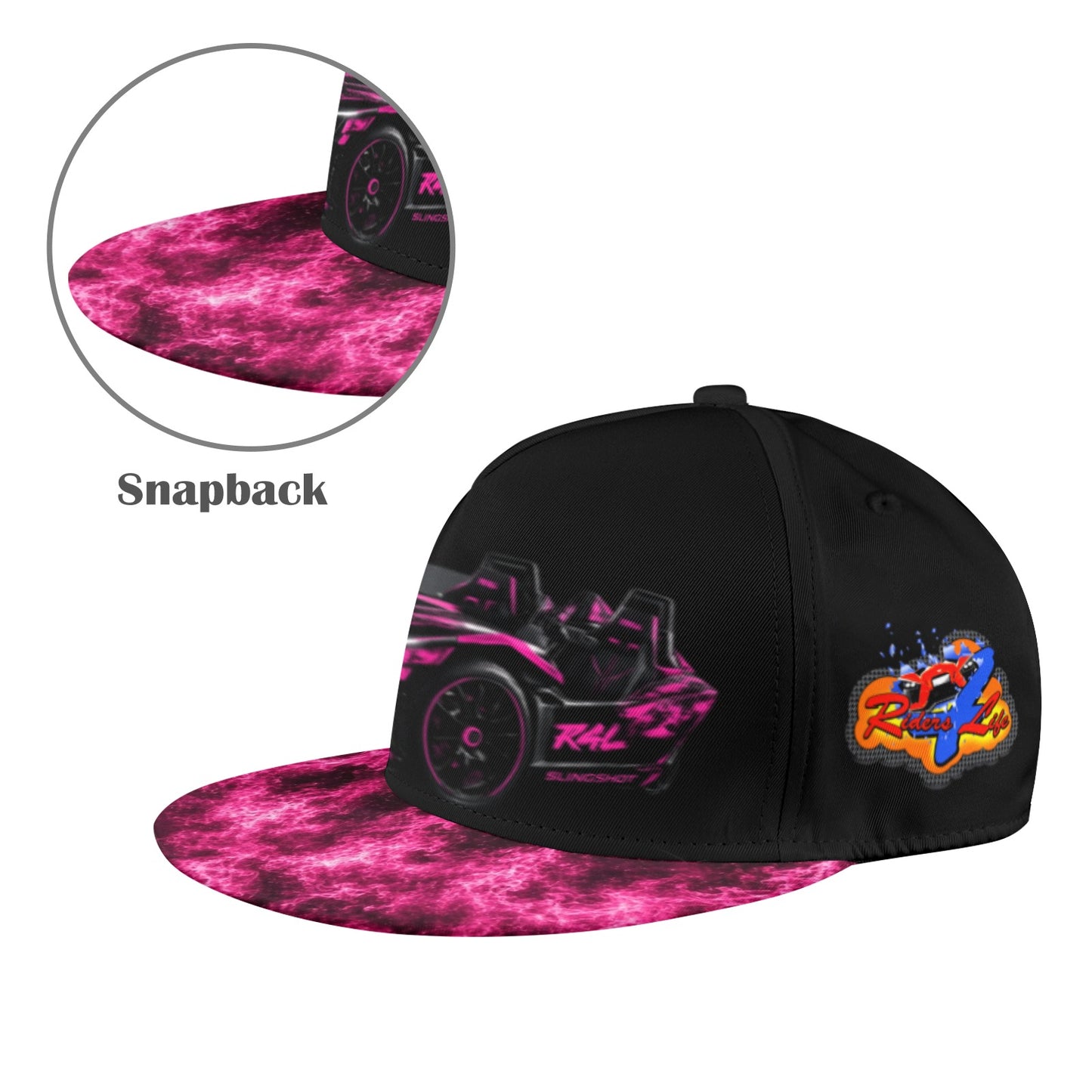 R4L Slingshot Snapback Hat Pink Flame