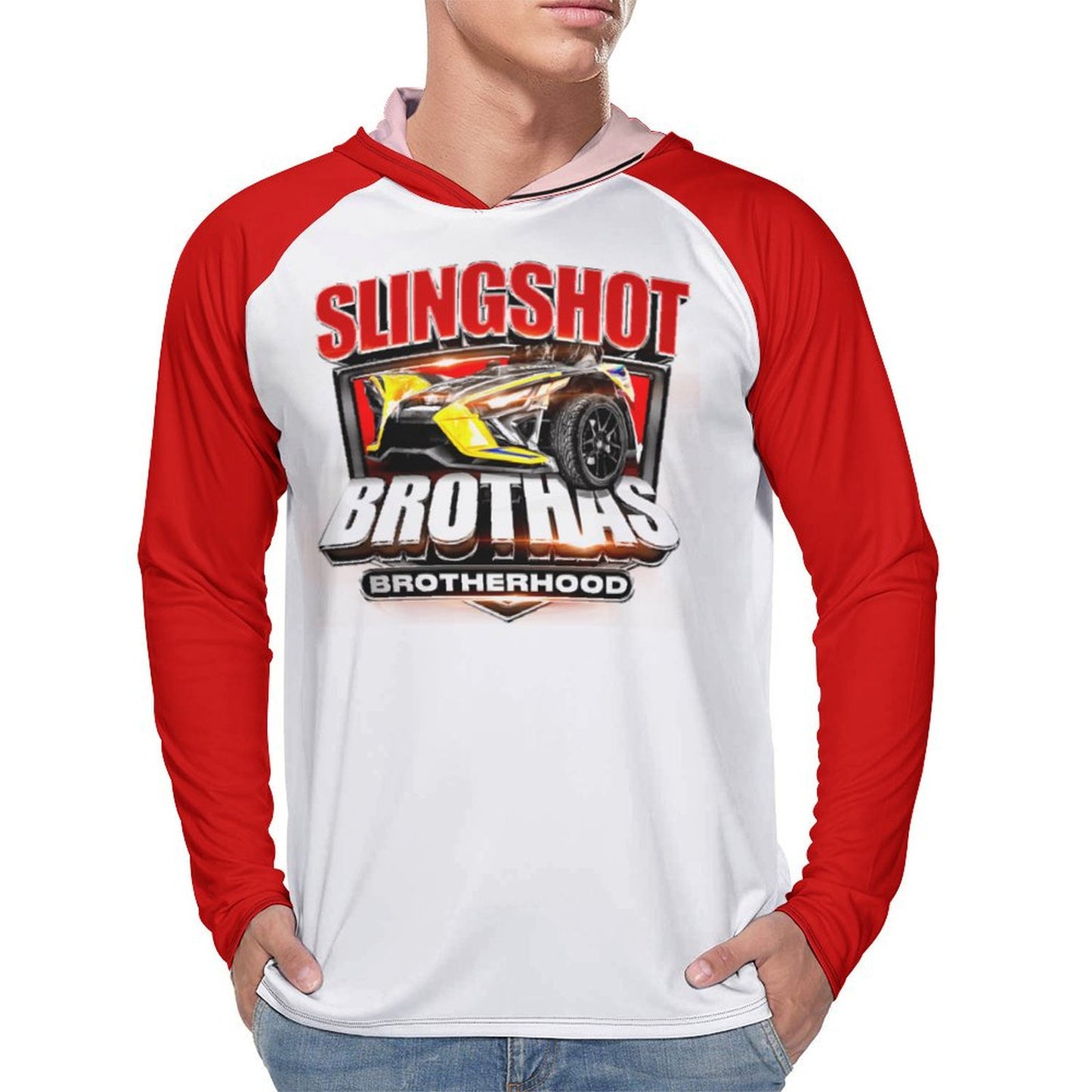 Slingshot Brothas Long Sleeve Sun Protection Hoodie - Red