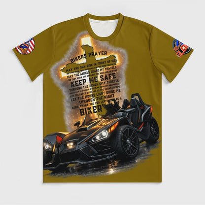 R4L Slinging with Jesus Glowing Cross Ice Silk Tee Gld