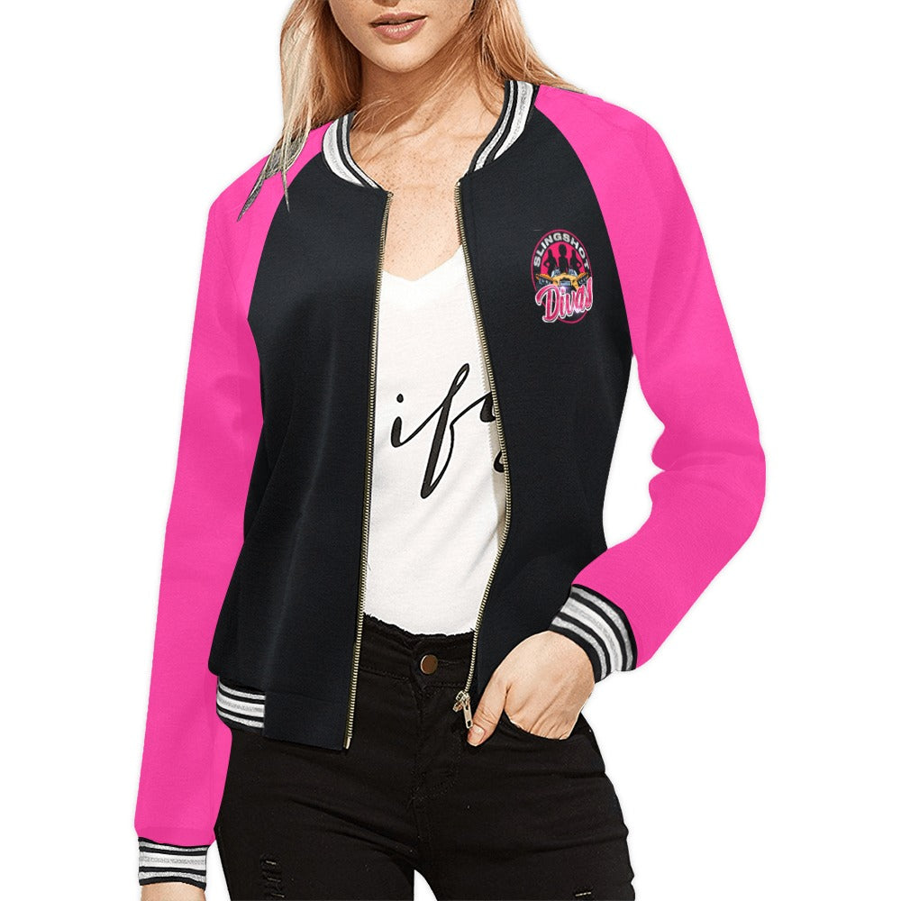 R4L Slingshot Divas Varsity Style Jacket Blk