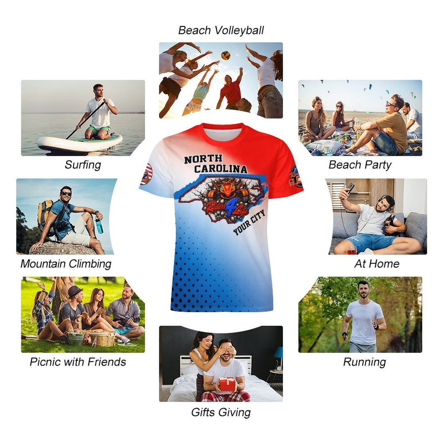R4L State Ice Silk Tee - North Carolina