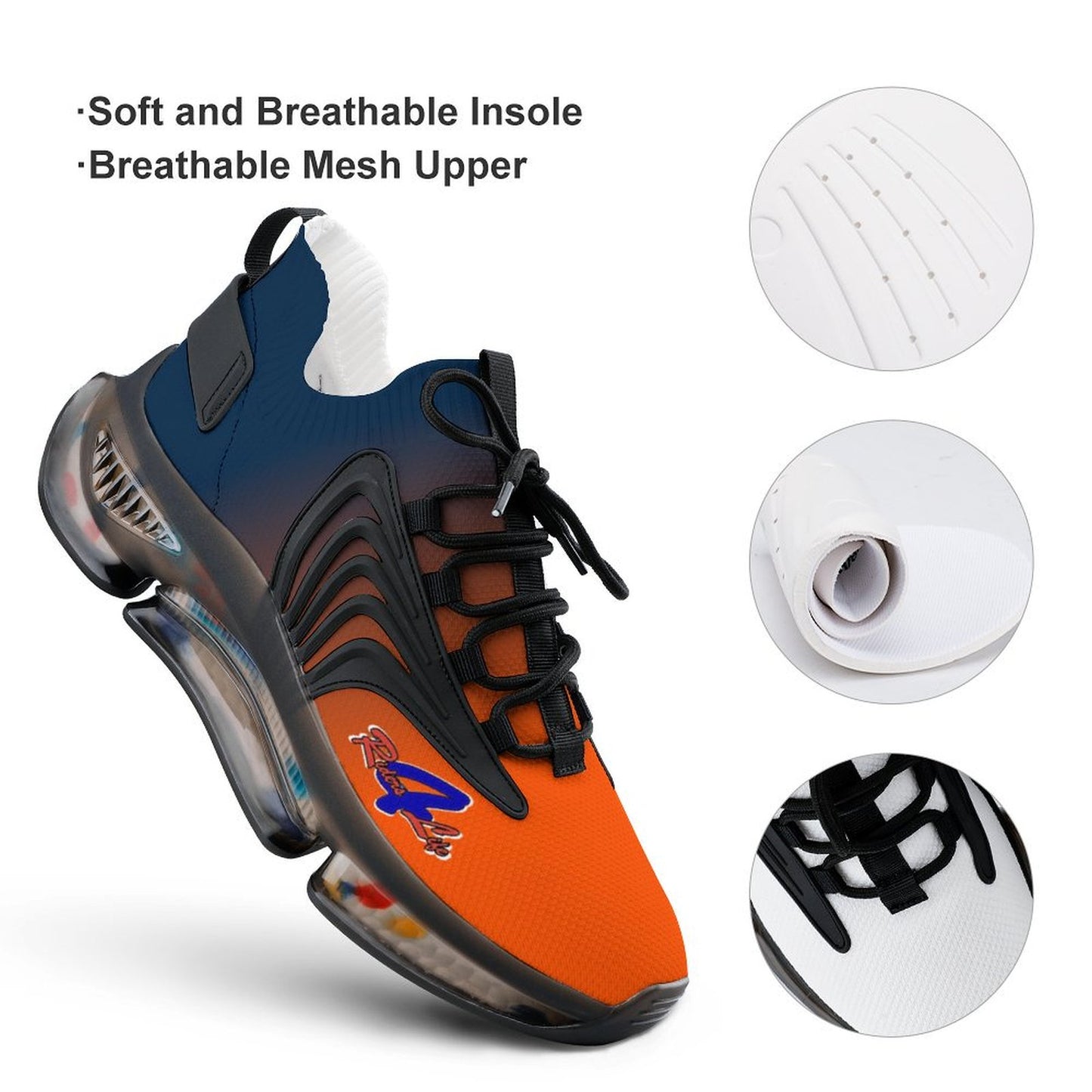 R4L Mesh Sneakers - Org/Blu