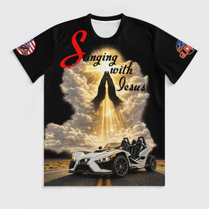 R4L Slinging with Jesus Praying Hands 2 Ice Silk Tee Blk