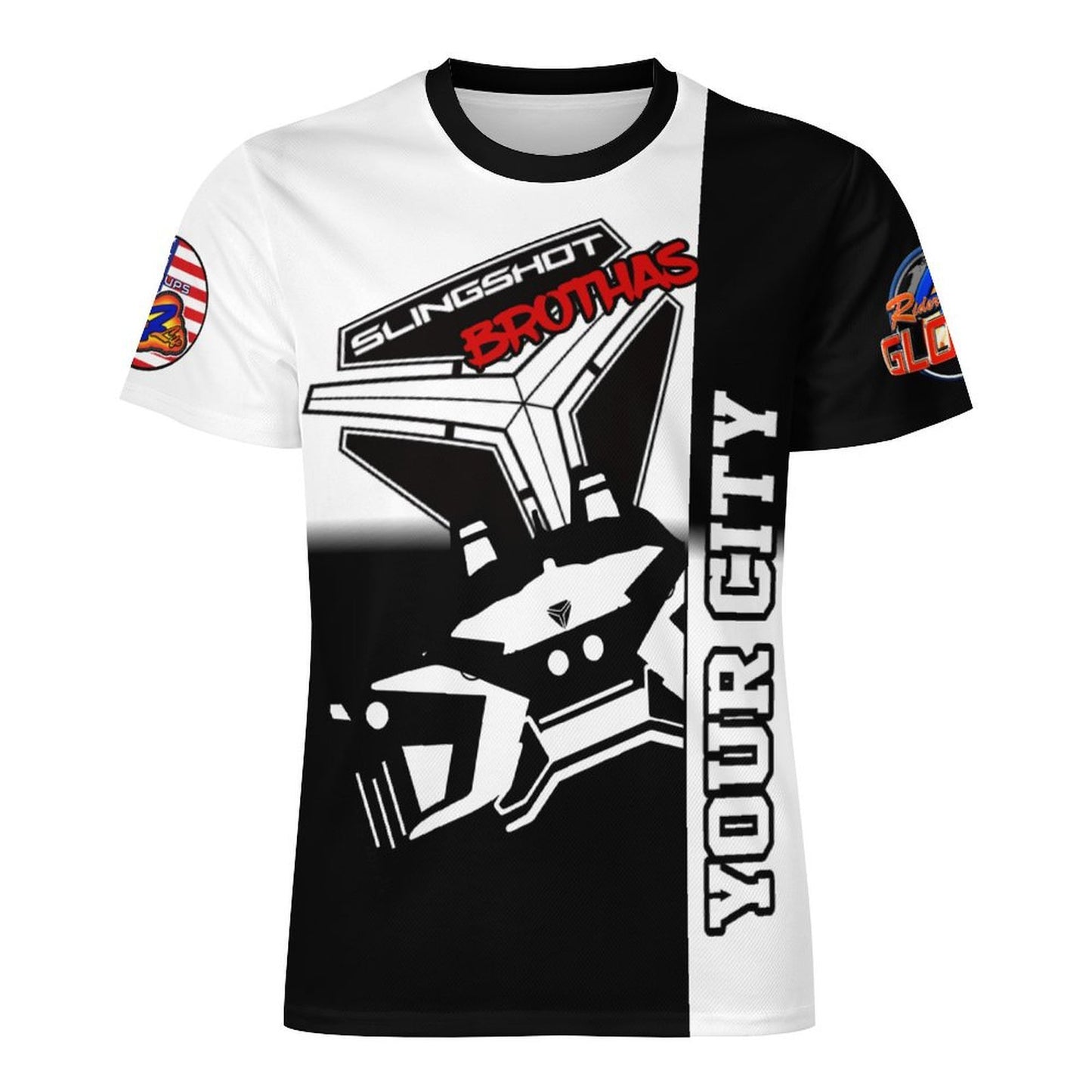 R4L Slingshot Brothas Ice Silk Tee Wht Gradient