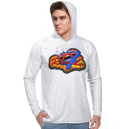 R4L Men's Long Sleeve Sun Protection  Hoodie - White