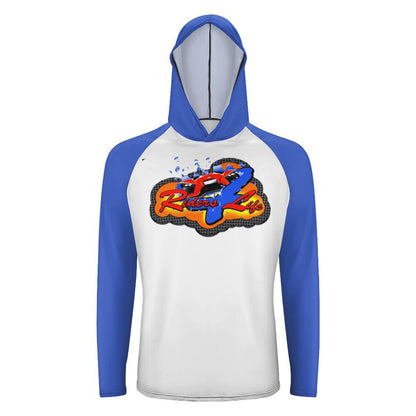 R4L Men's Long Sleeve Sun Protection  Hoodie - Blue