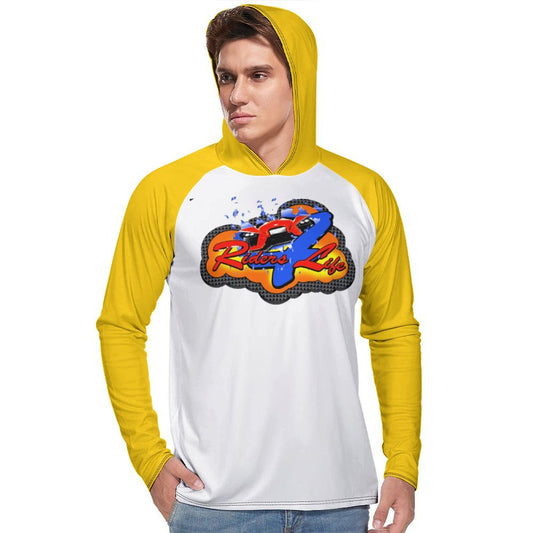 R4L Men's Long Sleeve Sun Protection  Hoodie - Yellow