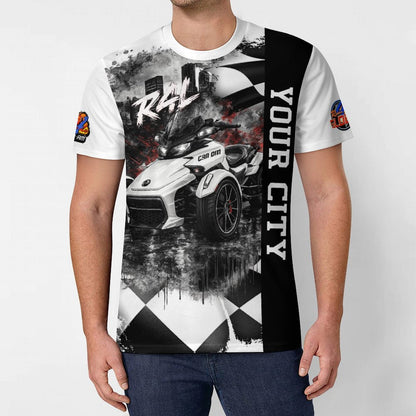 R4L Monochrome Cityscape Ice Silk Tee - Can Am