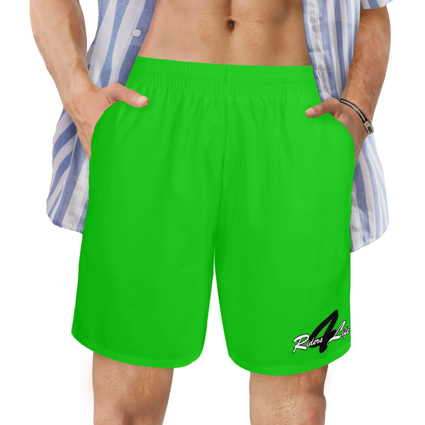 R4L Mens Casual Mid-Length Mesh Lined Summer Shorts - 7 Colors
