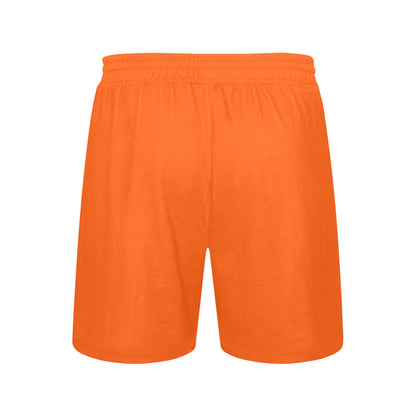 R4L Mens Knicks Men's Mid-Length Casual Shorts Orange