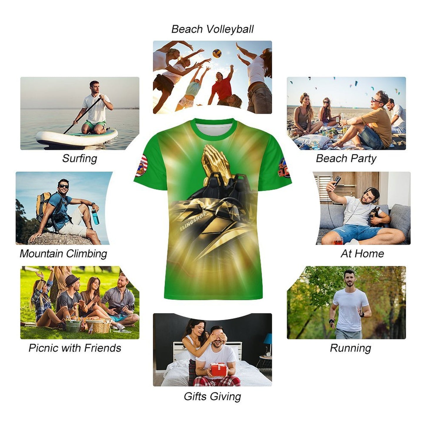 R4L Ride with Faith Ice Silk Tee - Grn