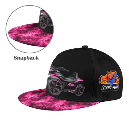 R4L Can Am Snapback Hat Pink Flame