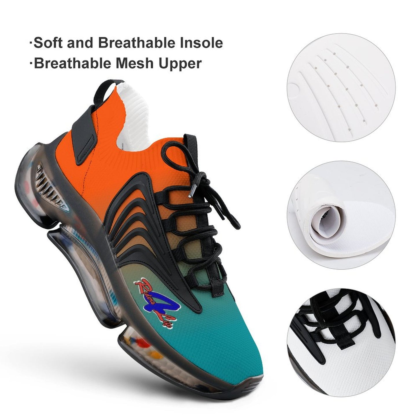 R4L Mesh Sneakers - Torquoise/Orange