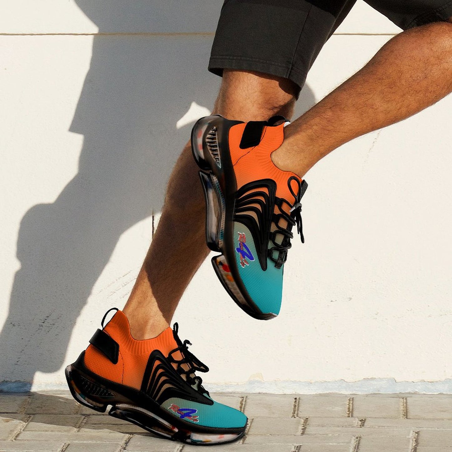 R4L Mesh Sneakers - Torquoise/Orange