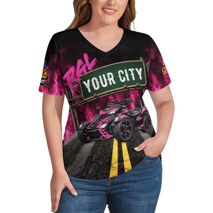 R4L Can Am Ice Silk Women's Tee Pink Flame