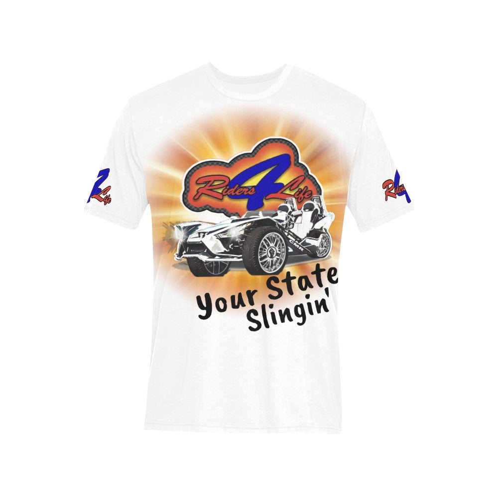 R4L Customizable USA Groups Casual Tee - Add your City, State and Name - 8 Colors