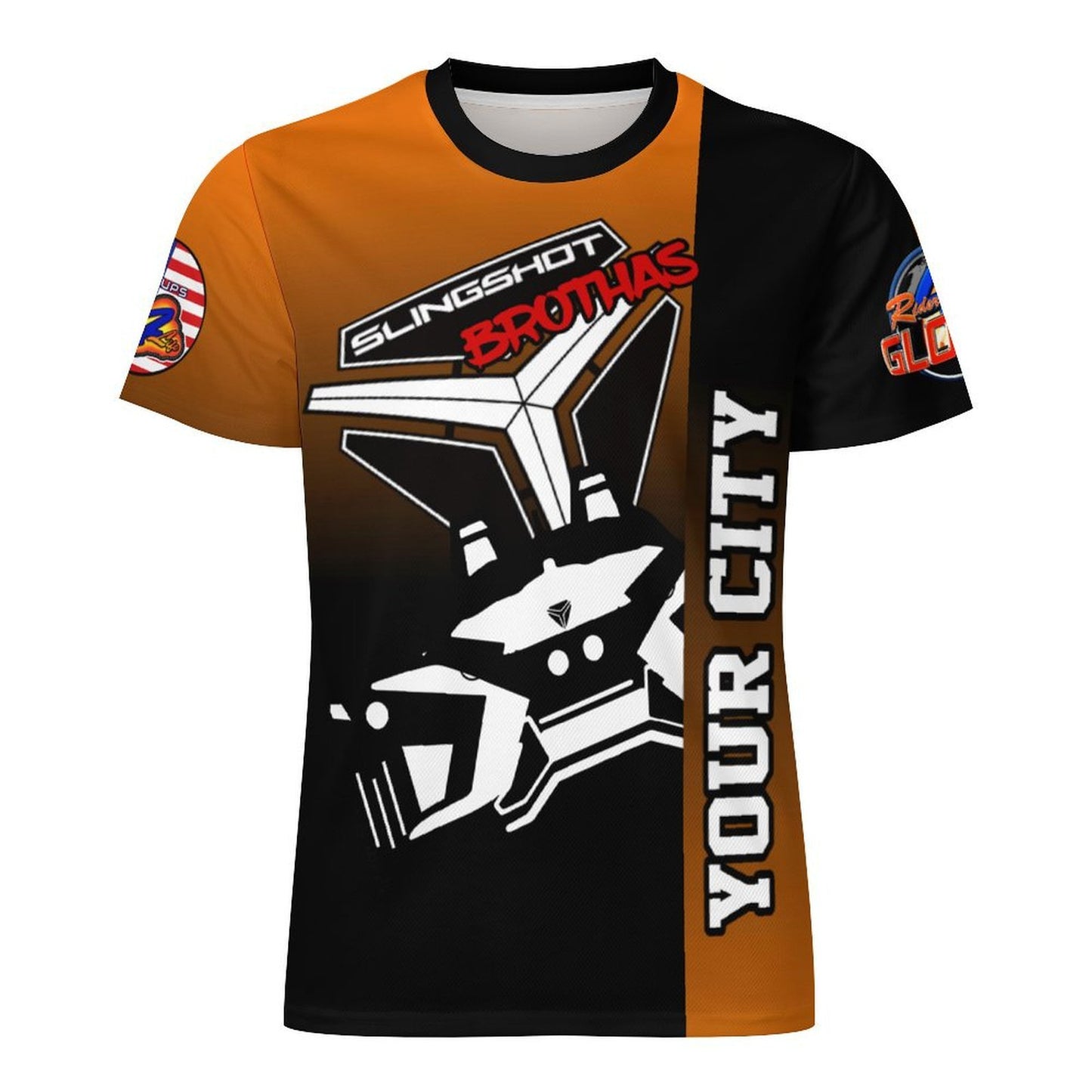 R4L Slingshot Brothas Ice Silk Tee Org Gradient