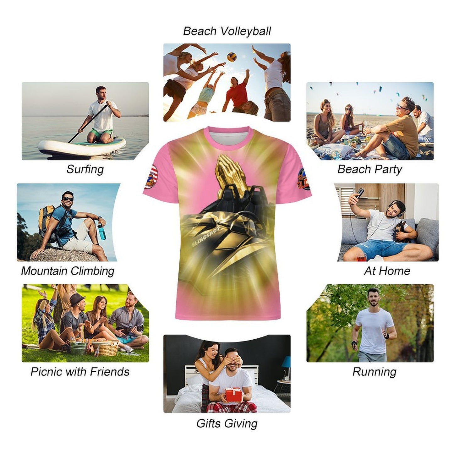 R4L Ride with Faith Ice Silk Tee - Pnk