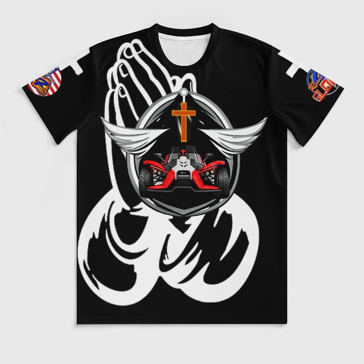 R4L Slinging with Jesus Praying Hands Ice Silk Tee Blk