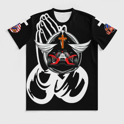 R4L Slinging with Jesus Praying Hands Ice Silk Tee Blk
