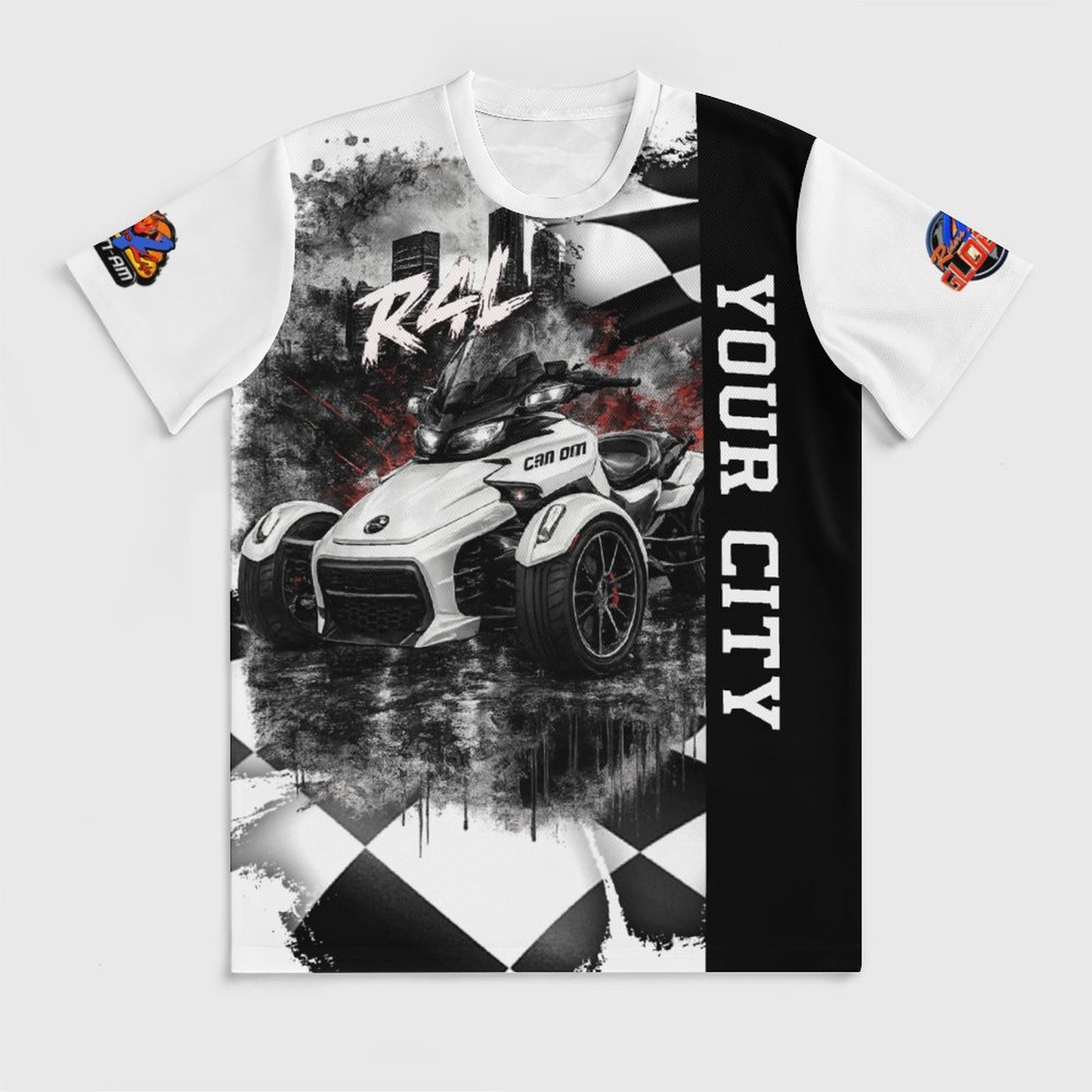 R4L Monochrome Cityscape Ice Silk Tee - Can Am