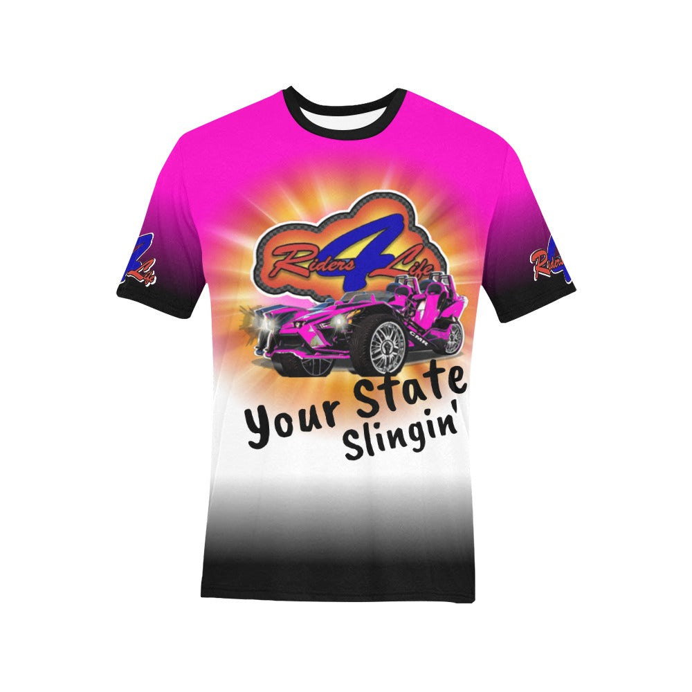 R4L Customizable USA Groups Casual Tee - Add your City, State and Name - 8 Colors