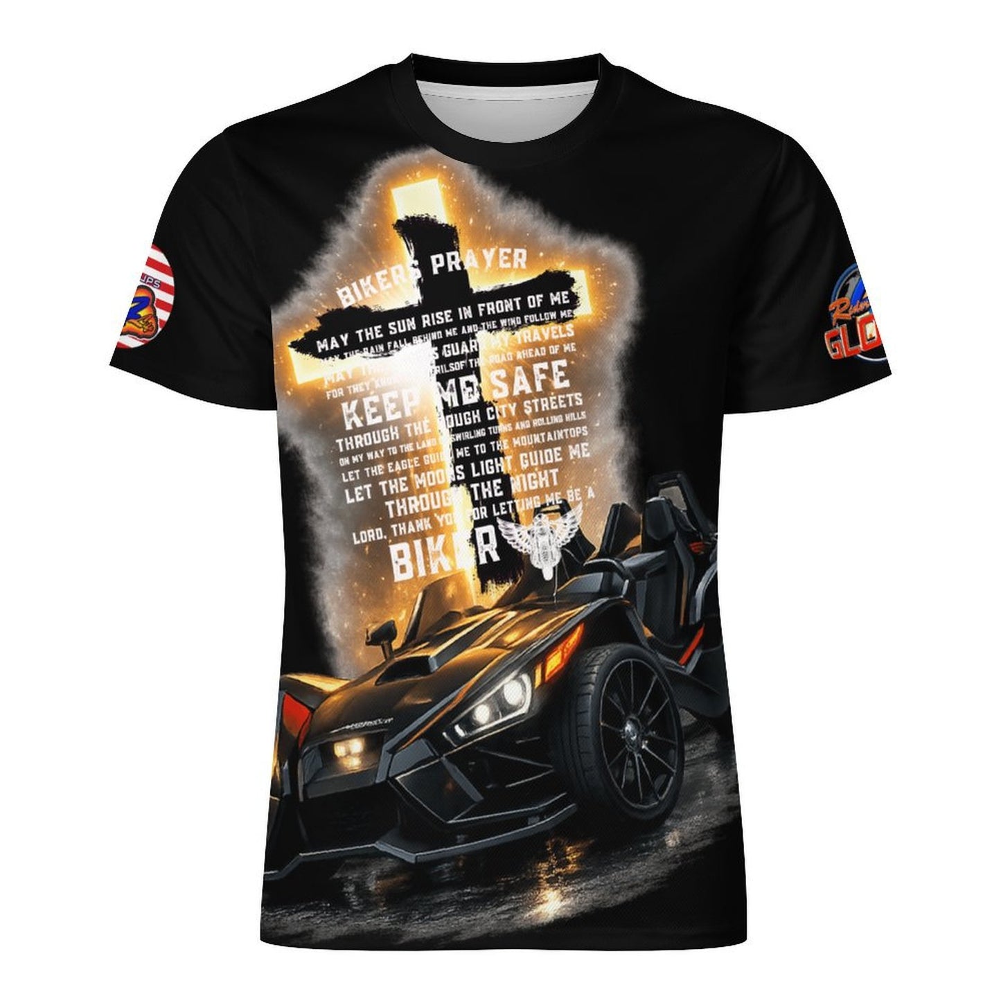 R4L Slinging with Jesus Glowing Cross Ice Silk Tee Blk