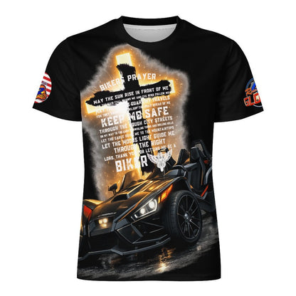 R4L Slinging with Jesus Glowing Cross Ice Silk Tee Blk