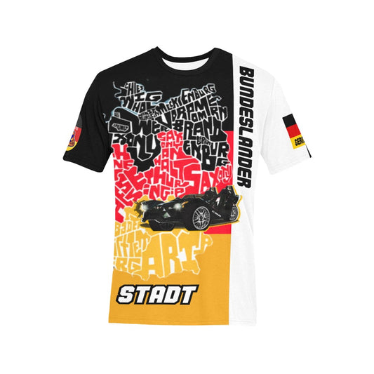 R4L Germany Customizable Casual Tee - Add your Stadt (City), Bundeslander (State) and Namen(Name)