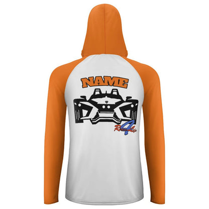 R4L Men's Long Sleeve Sun Protection  Hoodie - Orange
