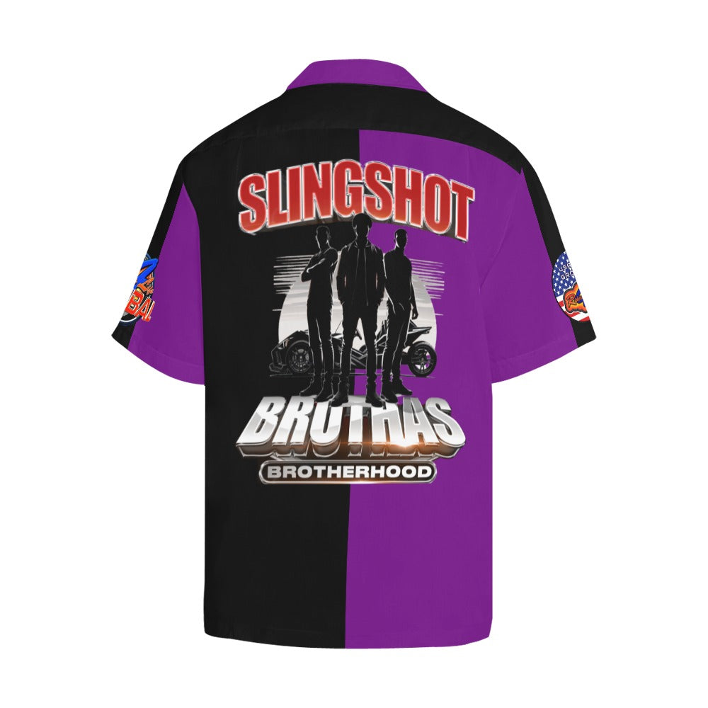 R4L Slingshot Brothas Short Sleeve Button Down - Prpl