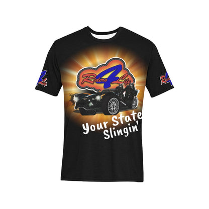 R4L Customizable USA Groups Casual Tee - Add your City, State and Name - 8 Colors