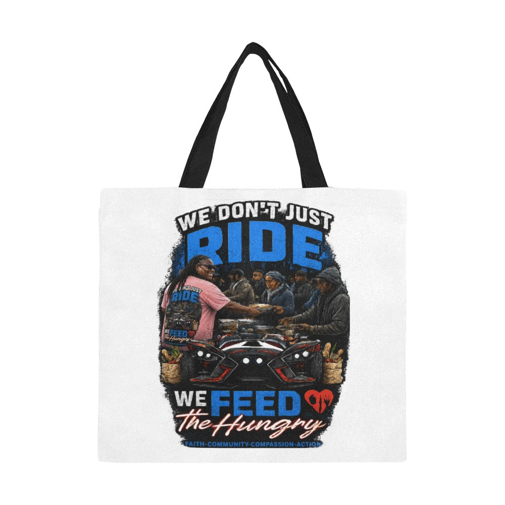 R4L Slinging out Hunger Canvas Tote Bag - Wht