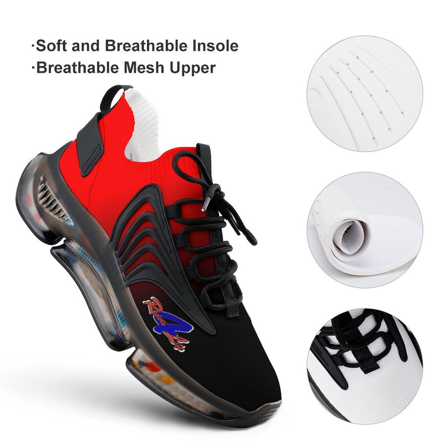 R4L Mesh Sneakers - Blk/Red