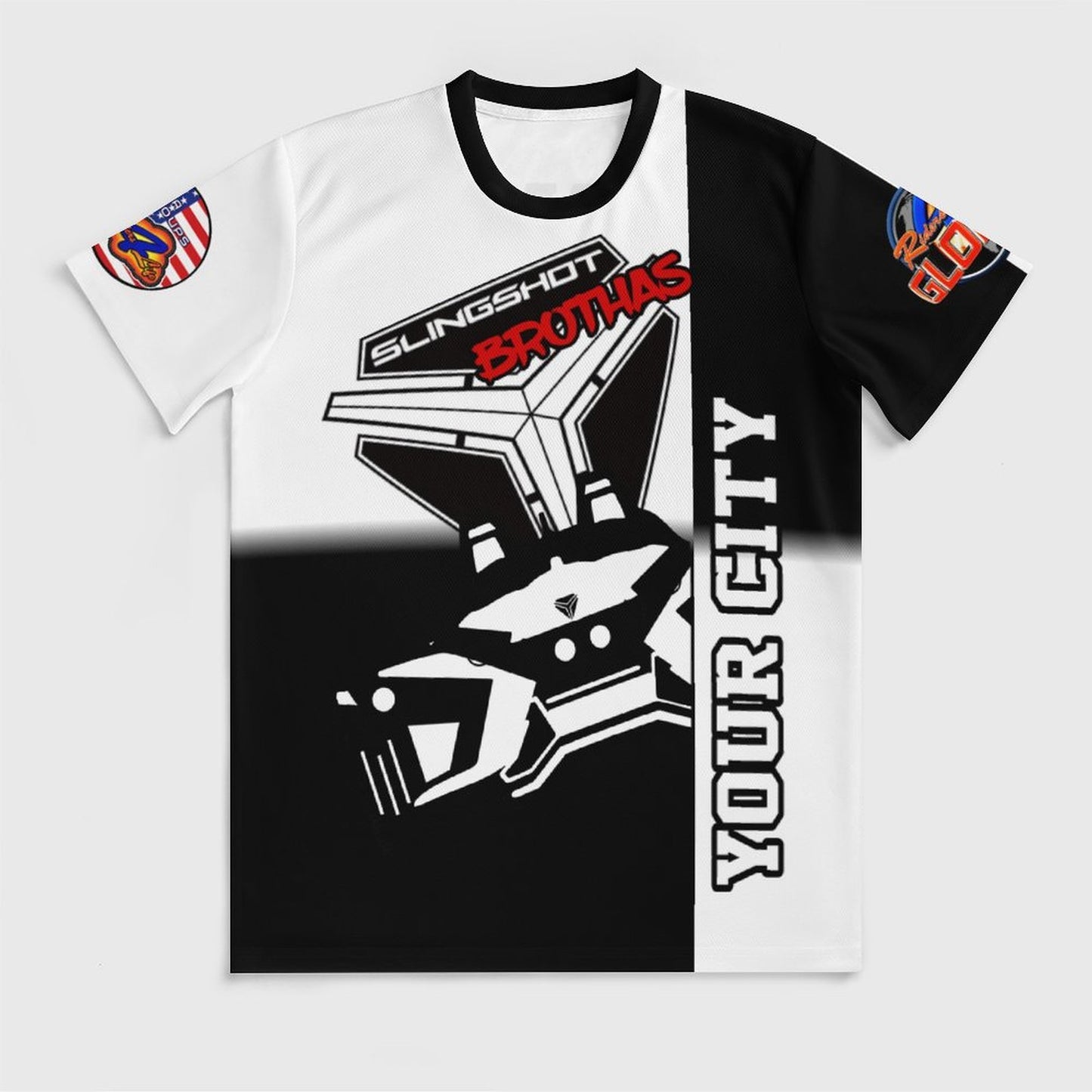 R4L Slingshot Brothas Ice Silk Tee Wht Gradient