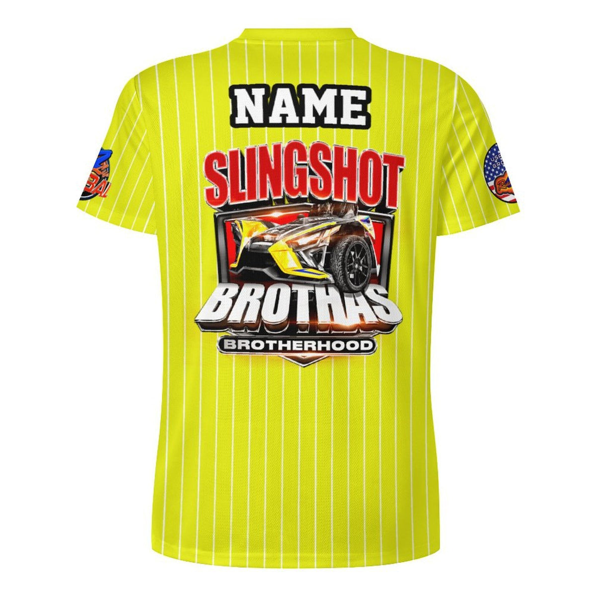 R4L Slingshot Brothas Striped Ice Silk Tee - Ylw