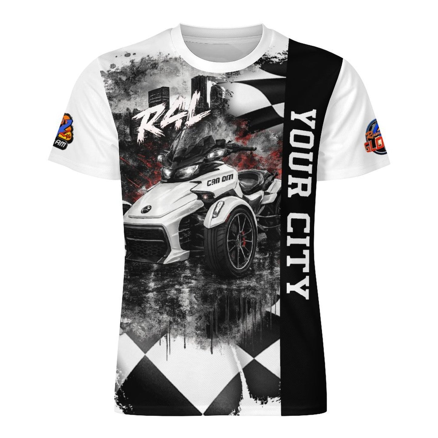 R4L Monochrome Cityscape Ice Silk Tee - Can Am