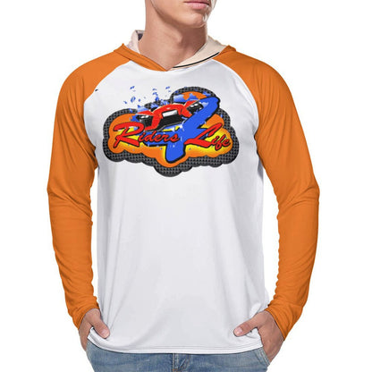 R4L Men's Long Sleeve Sun Protection  Hoodie - Orange