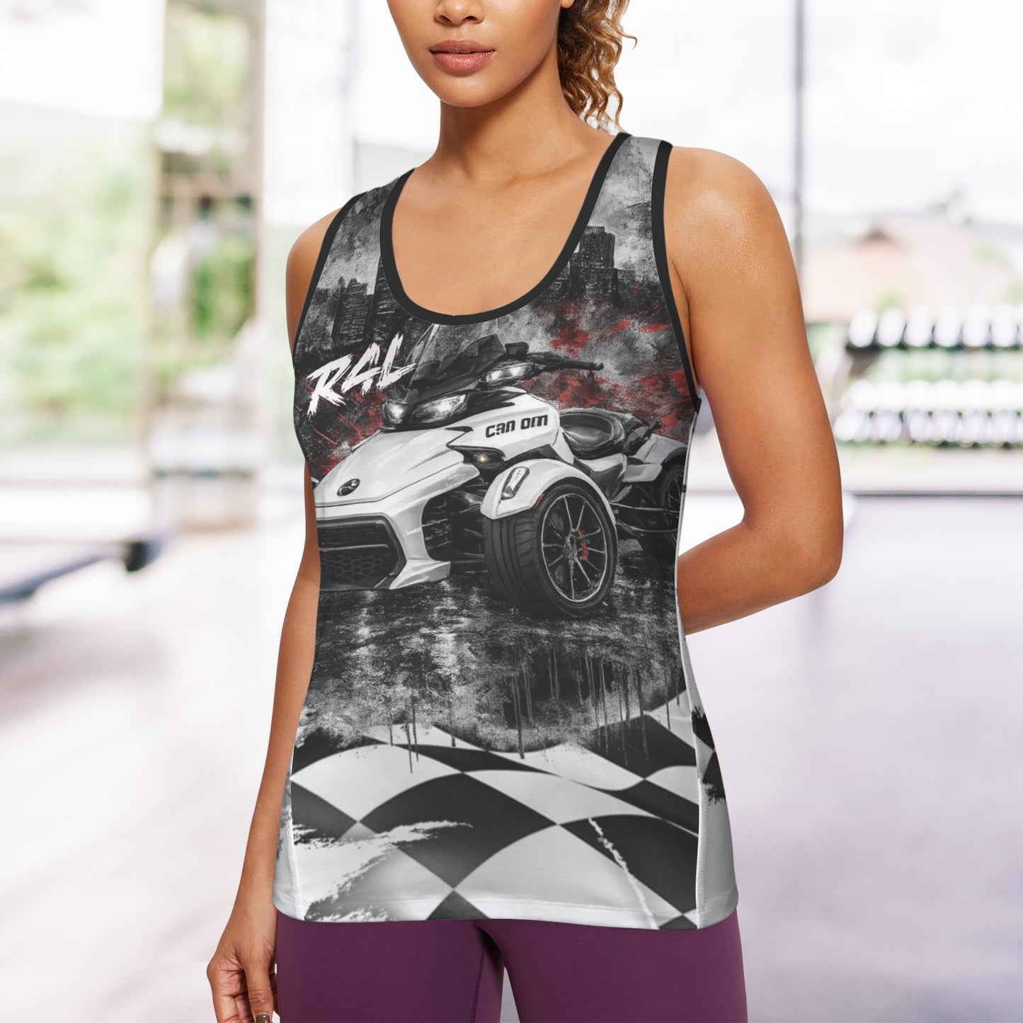 R4L Racerback Tee Monochrome Can Am
