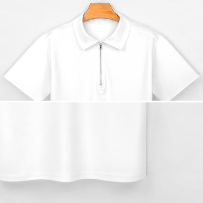 R4L Short-Sleeve Zip Polo Shirt - Blk